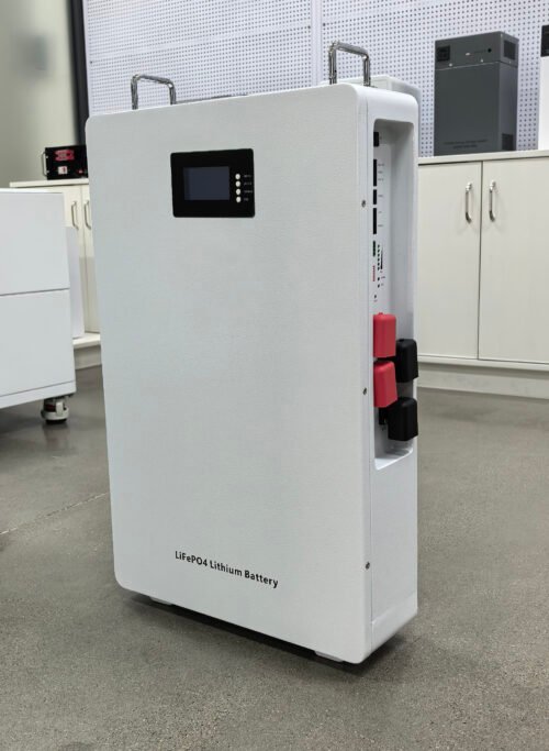 Wall-Mounted 51.2V 100Ah LiFePO4 Lithium Battery | 5.12kWh Home Energy Storage System for Solar Inverter