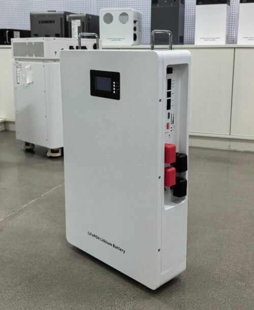 Wall-Mounted 51.2V 100Ah LiFePO4 Lithium Battery | 5.12kWh Home Energy Storage System for Solar Inverter