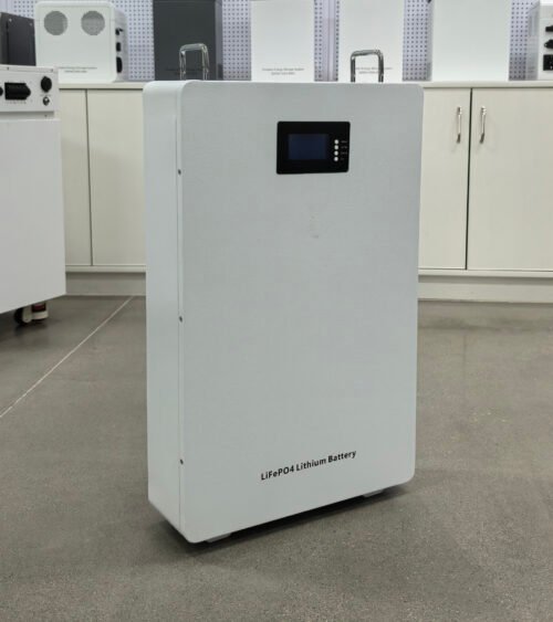 Wall-Mounted 51.2V 100Ah LiFePO4 Lithium Battery | 5.12kWh Home Energy Storage System for Solar Inverter